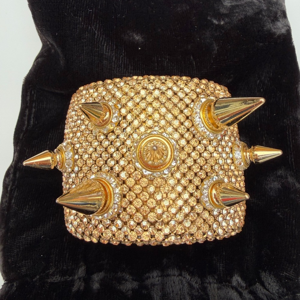 Michaels Gold Crystal Spike Cuff Bracelet